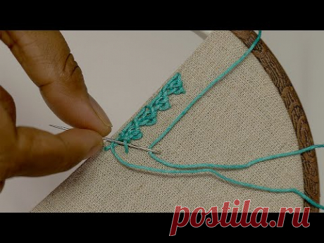 Beginner Friendly Hand Embroidery Edge Border Tutorial by DIY Stitching