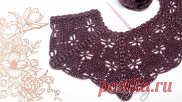 Круглая кокетка реглан для кардигана со стрекозами