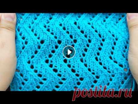 АЖУРНЫЕ УЗОРЫ СПИЦАМИ / КРАСИВЫЙ ЗИГЗАГ УЗОР СПИЦАМИ / МАСТЕР КЛАСС В данном мастер классе мы свяжем красивый ажурный узор спицами на удивление невероятно простой. Полотно получается легким и объемным. Подписывайтесь н...