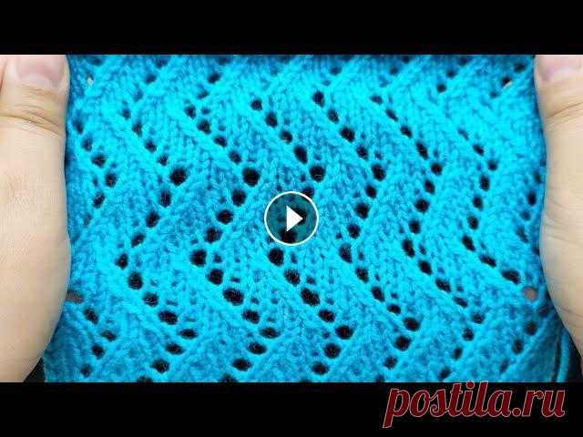 АЖУРНЫЕ УЗОРЫ СПИЦАМИ / КРАСИВЫЙ ЗИГЗАГ УЗОР СПИЦАМИ / МАСТЕР КЛАСС В данном мастер классе мы свяжем красивый ажурный узор спицами на удивление невероятно простой. Полотно получается легким и объемным. Подписывайтесь н...