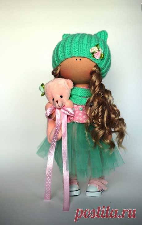 Rag doll Fabric doll Summer doll handmade by AnnKirillartPlace