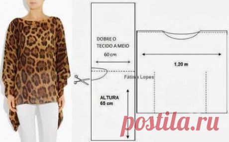 Блузы и туники - простые выкройки | Искусница