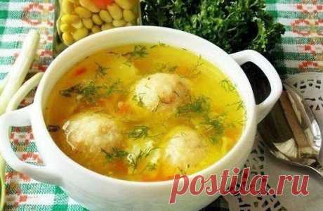 Суп с сырными шариками