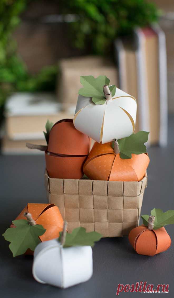 DIY Paper Pumpkin - Lia Griffith
