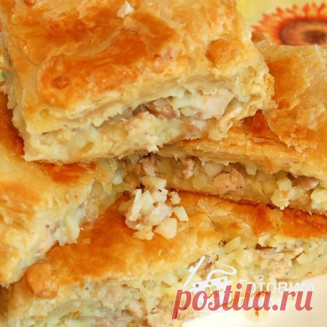 Пирог с курицей и картофелем