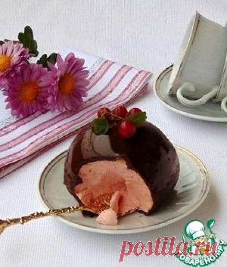 Десерт &quot;Ягодно-шоколадный шар&quot; - кулинарный рецепт