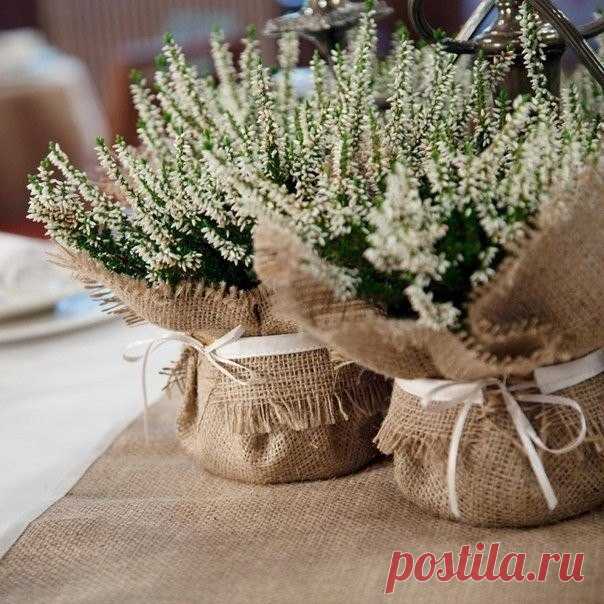 Идеи для декора из мешковины