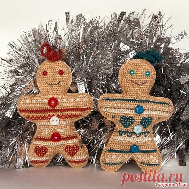 Жаккардовые пряничные человечки. Елочная игрушка. Милый новогодний сувенир - Вяжем вместе он-лайн - Страна Мам