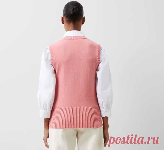 БЕЗРУКАВКА ОТ БРЕНДА FRENCH CONNECTION, ОПИСАНИЕ УЗОРА
Вязание LenkomKnit