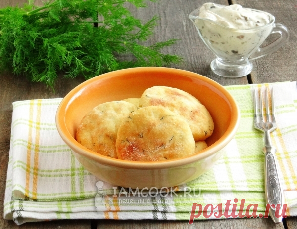Картофельные лепешки с укропом в духовке