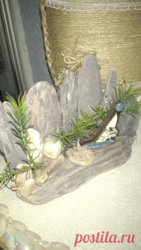 emekliyim.com - Geri Dönüsümün Merkezi: Deniz Tasları ile Mini Dekor Calısmalarım