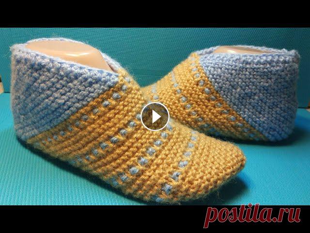 #590 ОЧЕНЬ ПРОСТЫЕ ТАПОЧКИ СПИЦАМИ,СВЯЗАННЫЕ ОТ МЫСКА. МАСТЕР КЛАСС. #590 ОЧЕНЬ ПРОСТЫЕ ТАПОЧКИ СПИЦАМИ,СВЯЗАННЫЕ ОТ МЫСКА. МАСТЕР КЛАСС....