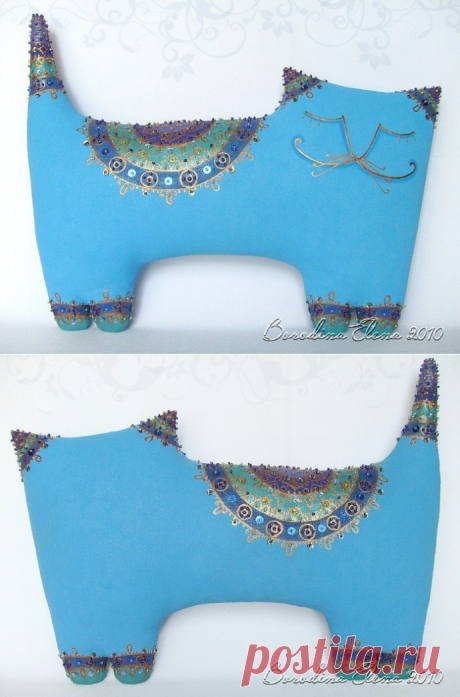 Котыподушки.текстильные диванные коты елены бородиной. | Colors.life