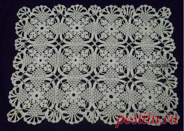 Салфетка из фрагментов крючком. Схемы квадратных салфеток крючком