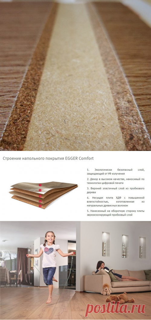 Пробковый ламинат Egger Comfort - описание, структура, характеристики