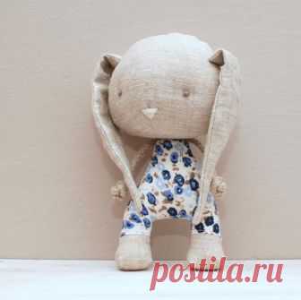 Items similar to Handmade bunny, soft stuffed toy on Etsy