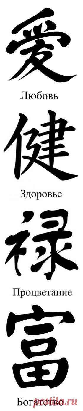 Трафареты иероглифов (для фэн-шуй)