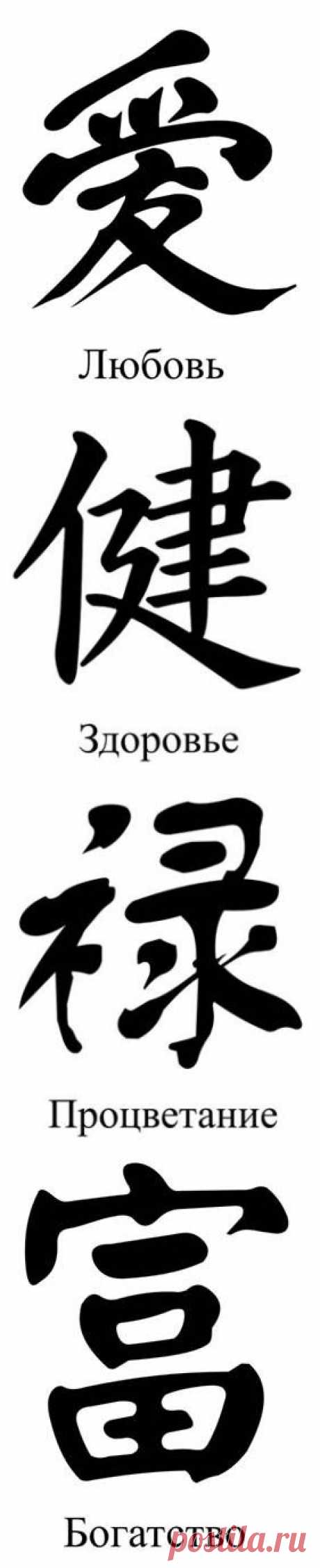 Трафареты иероглифов (для фэн-шуй)