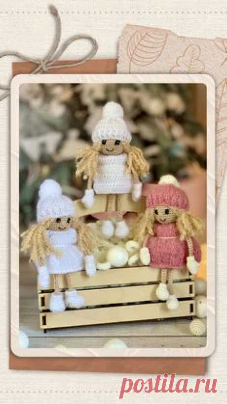 схема вязания крючком, амигуруми, ангелочек, рождество, кукла на новый год