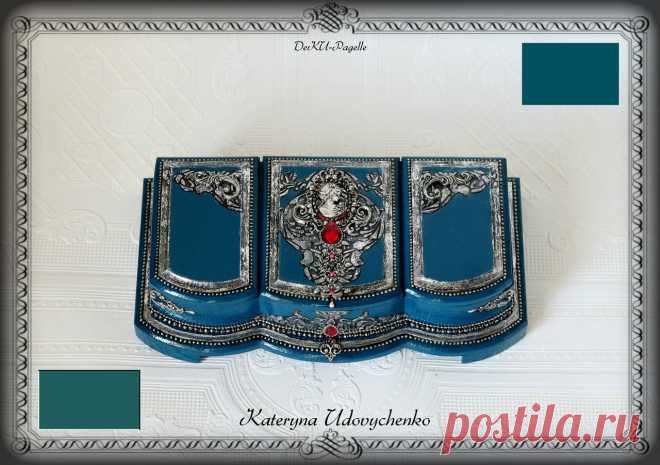 Шкатулочка на три отделения 