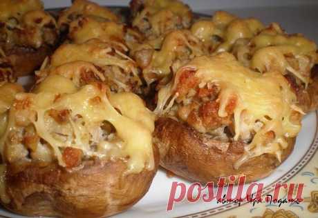 Фаршированные грибочки

Ирина Подать
Подготовка шампиньонов:
Отделяем у грибов ножки от шляпок. Ножки нарезаем, а в шляпках осторожно делаем небольшое углубление. Мякоть, которая после этого осталась тоже измельчаем.

Приготовление начинки для фарширования шампиньонов:
Лук мелко нарезаем и обжариваем на разогретом растительно масле. Добавляем мясной фарш,мелко нарубленные грибы, обжариваем, солим и перчим.

Фаршировка шампиньонов:
В подготовленные шляпки нужно капнуть немн...