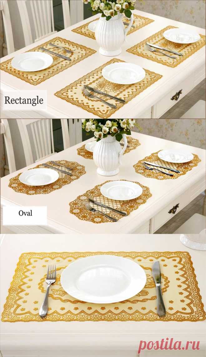 Aliexpress.com : Buy 4 pcs/lot waterprof PVC table cloth Bronzier placemat coasters disc padsTable Non slip Decoration Food Insulation Mat gifts from Reliable mat floor suppliers on The perfect pair | Alibaba Group