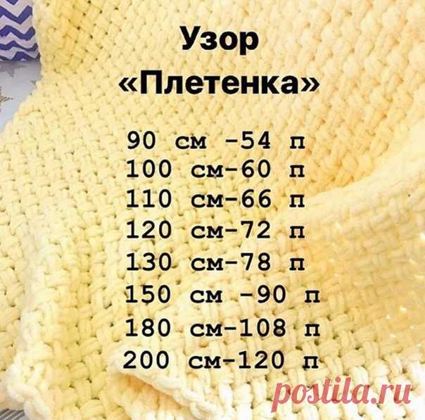 Расчёт петель для пледа из Ализе Пуффи.