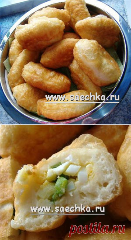 Пирожки с зелёным луком и с варёными яйцами - рецепт с фото