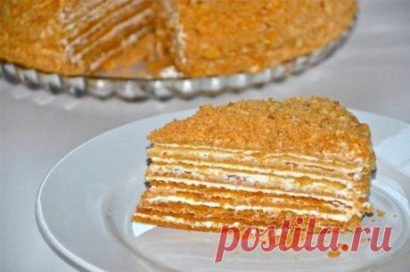 Медовик со сливочным кремом