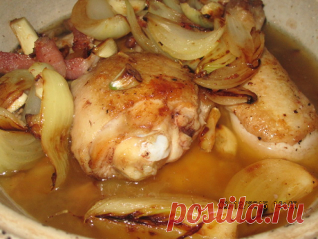 Курица под уксусом и с луком