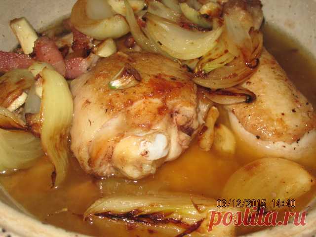 Курица под уксусом и с луком