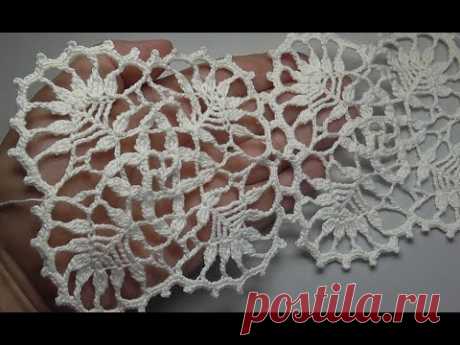 CROCHET Exquisite openwork square  Изысканный кружевной квадрат