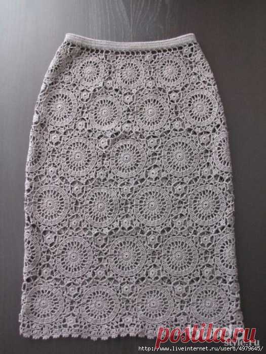 ЮБКА КРЮЧКОМ С BURDA