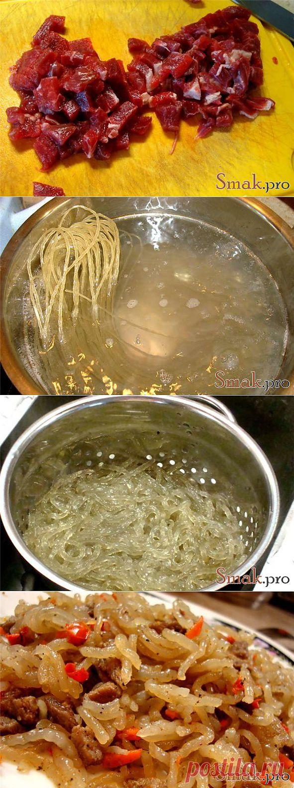 Чапче-крахмальная лапша с овощами и говядиной рецепт с фото &raquo; Smak.pro - Кулинарные фото рецепты у нас - СМАКУЕМ!