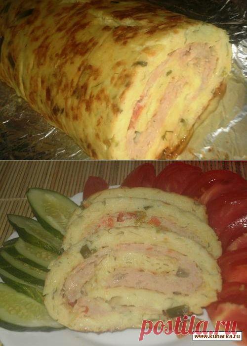 Кабачковый рулет с мясом