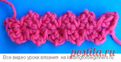Начинаем вязать – Видео уроки вязания » Начинаем вязать крючком – Видео урок вязания №188- “Ленточное кружево -2″