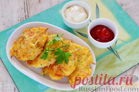Рецепт: Драники с ветчиной и сыром на RussianFood.com
