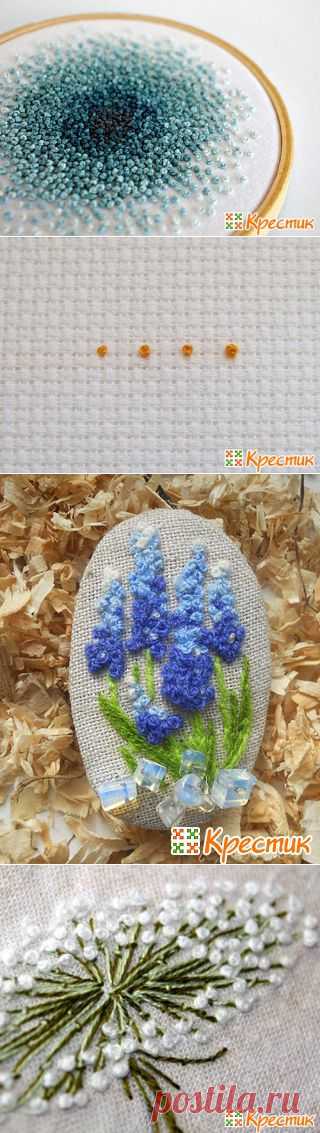 Французский узелок в вышивке