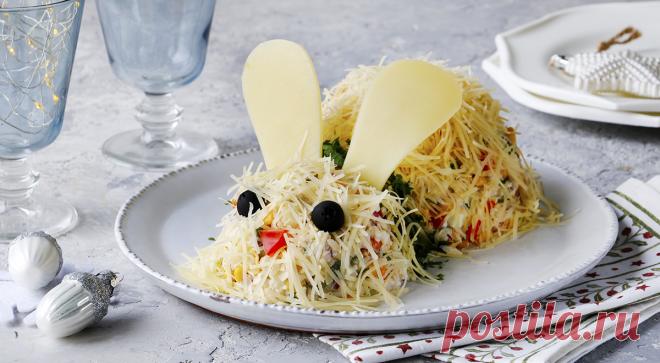 Салат Кролик на новый год, пошаговый рецепт с фото на 329 ккал