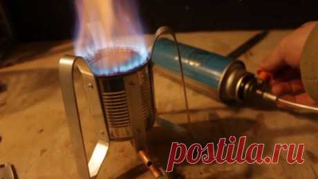 Газовая мини плита из консервной банки