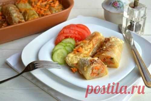 Рецепт постных голубцов с грибами