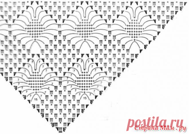 Шаль крючком (схемы) - Страна Мам