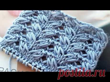 Фантастический узор спицами "Колоски" 🌹 knitting pattern.
