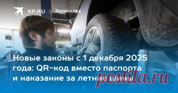 Новые законы с 1 декабря 2025 года: QR-код вместо паспорта и наказание за летние шины В России с 1 декабря 2025 года начал действовать ряд новых законов