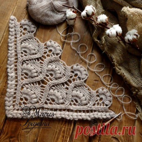 Шаль "Моя мелодия" крючком. Схема. / knittingideas.ru