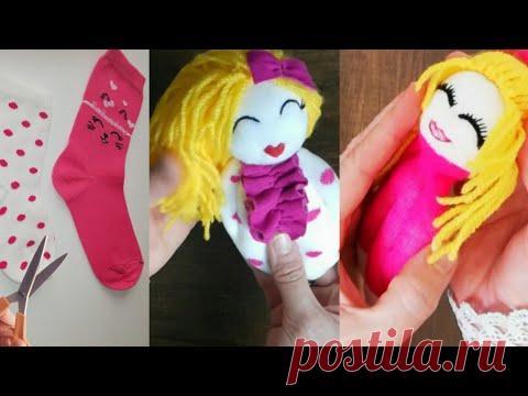 ИДЕЯ как легко сделать куколку из носков