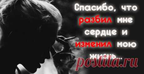 Спасибо, что разбил мне сердце и изменил мою жизнь
«Разрушение — это дар. Разрушение — это дорога к переменам», — Элизабет Гилберт Прошло уже 4 недели с тех пор, как ты разбил мне сердце и ушел из моей жизни без оглядки. Первые 7 дней были самыми сложными. Наша счастливая картинка разбилась на миллион крошечных кусочков, и куда бы я ни пошла, я продолжала натыкаться […]
Читай пост далее на сайте. Жми ⏫ссылку выше