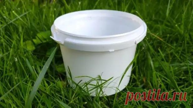 Интересная идея для дома из пластикового ведра из под майонеза