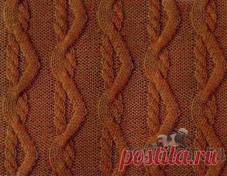 Узор спицами «Веселые косички»