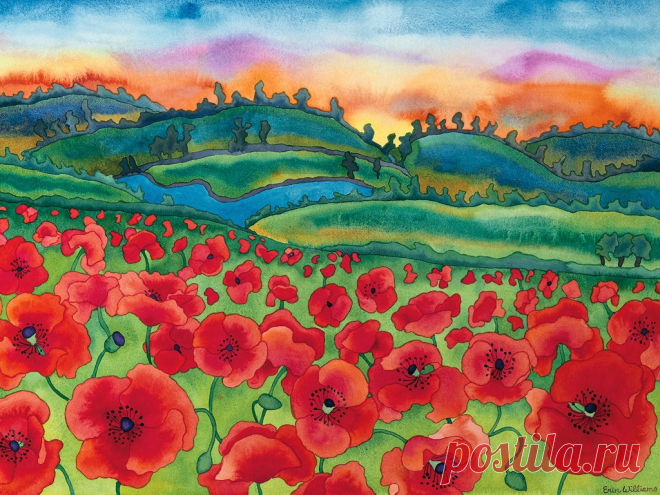 puzzlepoor - Landscapes - Magical Poppy Field - Carissa Luminess